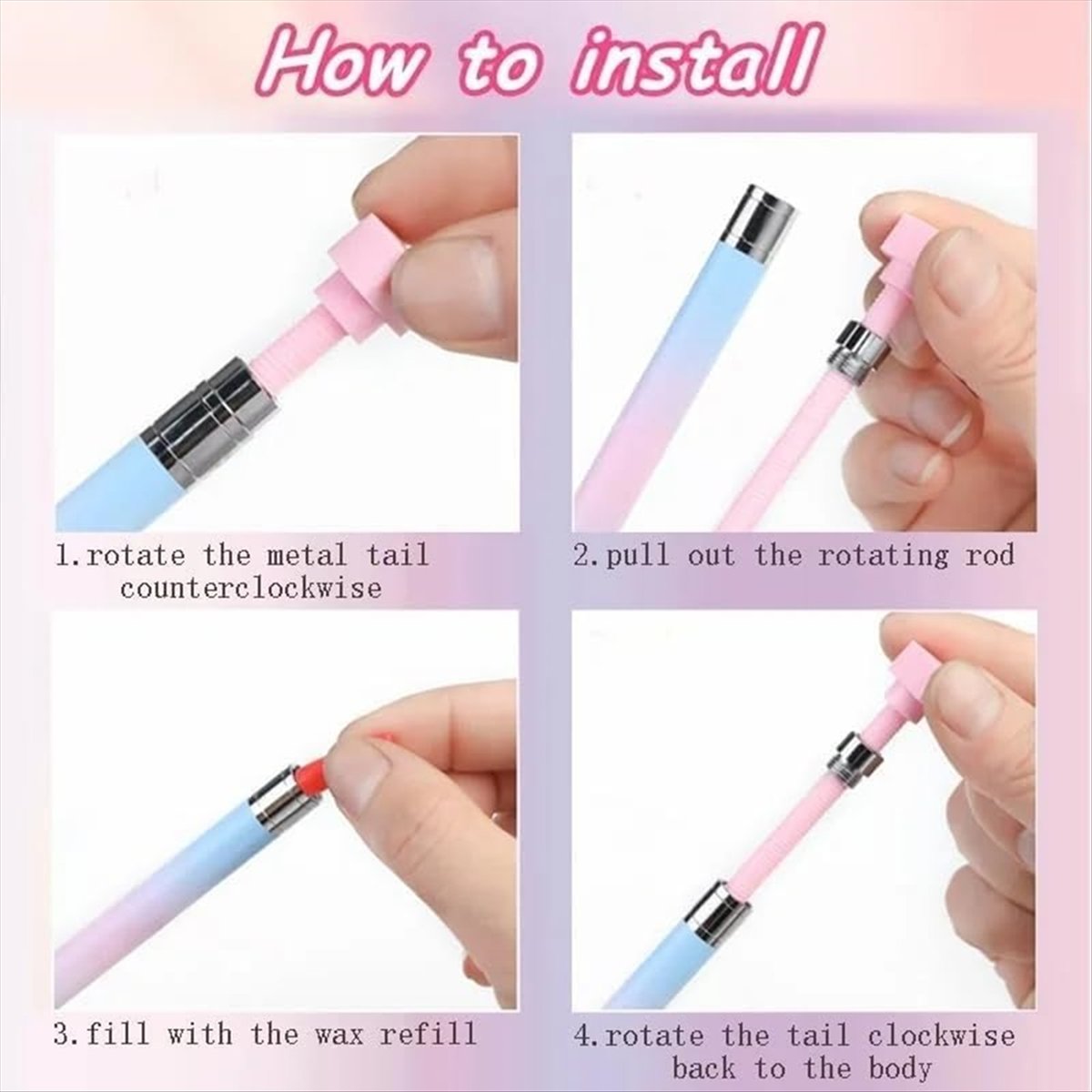 Gardening Tools Pink - Reliable- New Upgrade Automatic Refillable Wax
