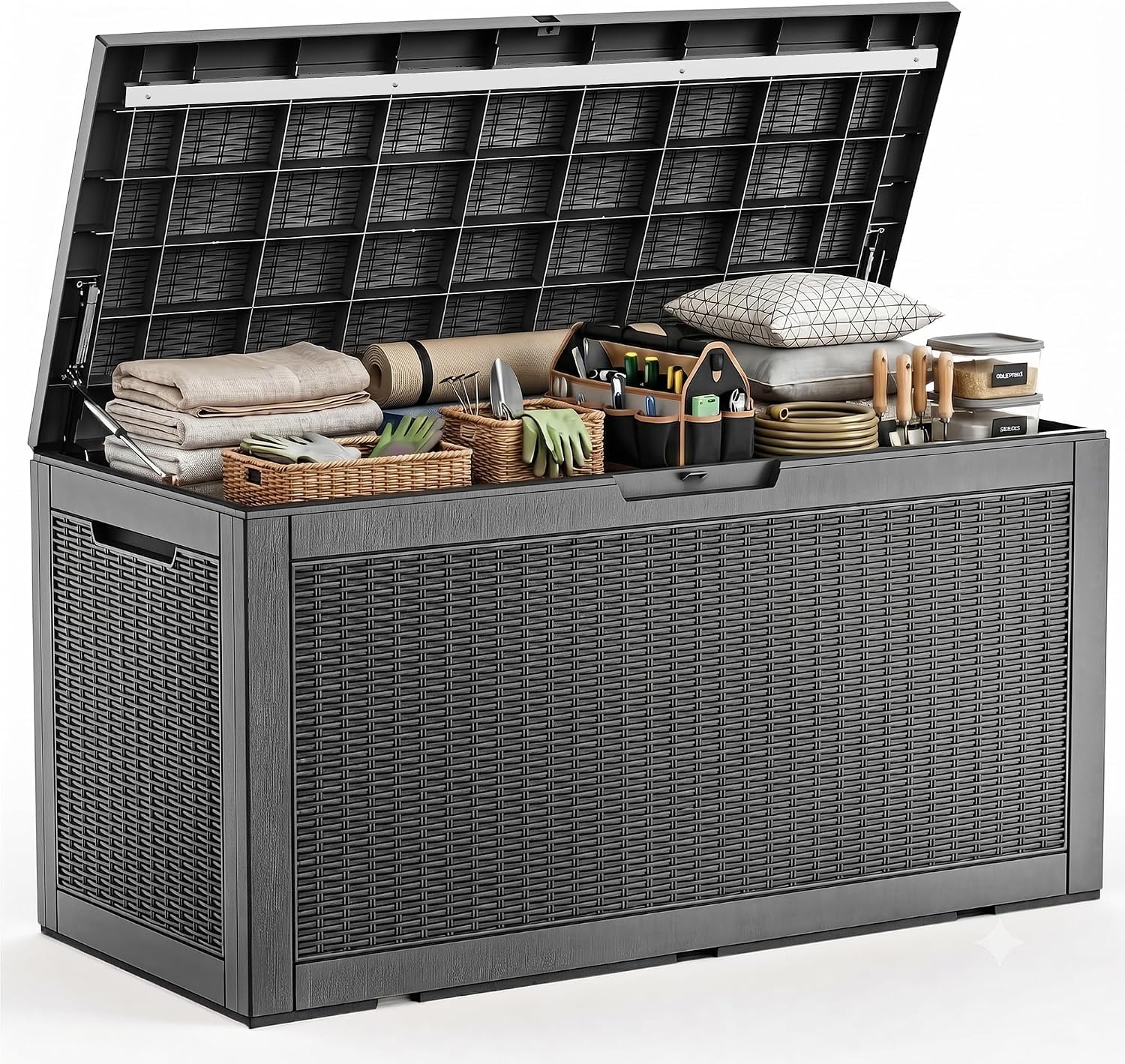 Gardening Tools Organizer - Large Outdoor Waterproof Resin Storage Deck
