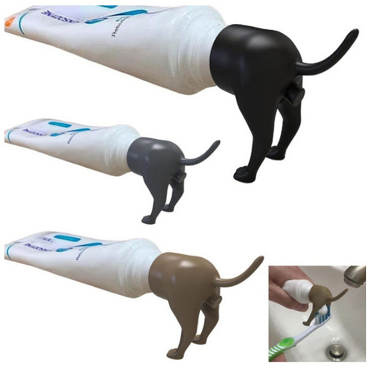 Funny Pooping Dog Butt Toothpa - Fertilizer Dispenser recension och pris