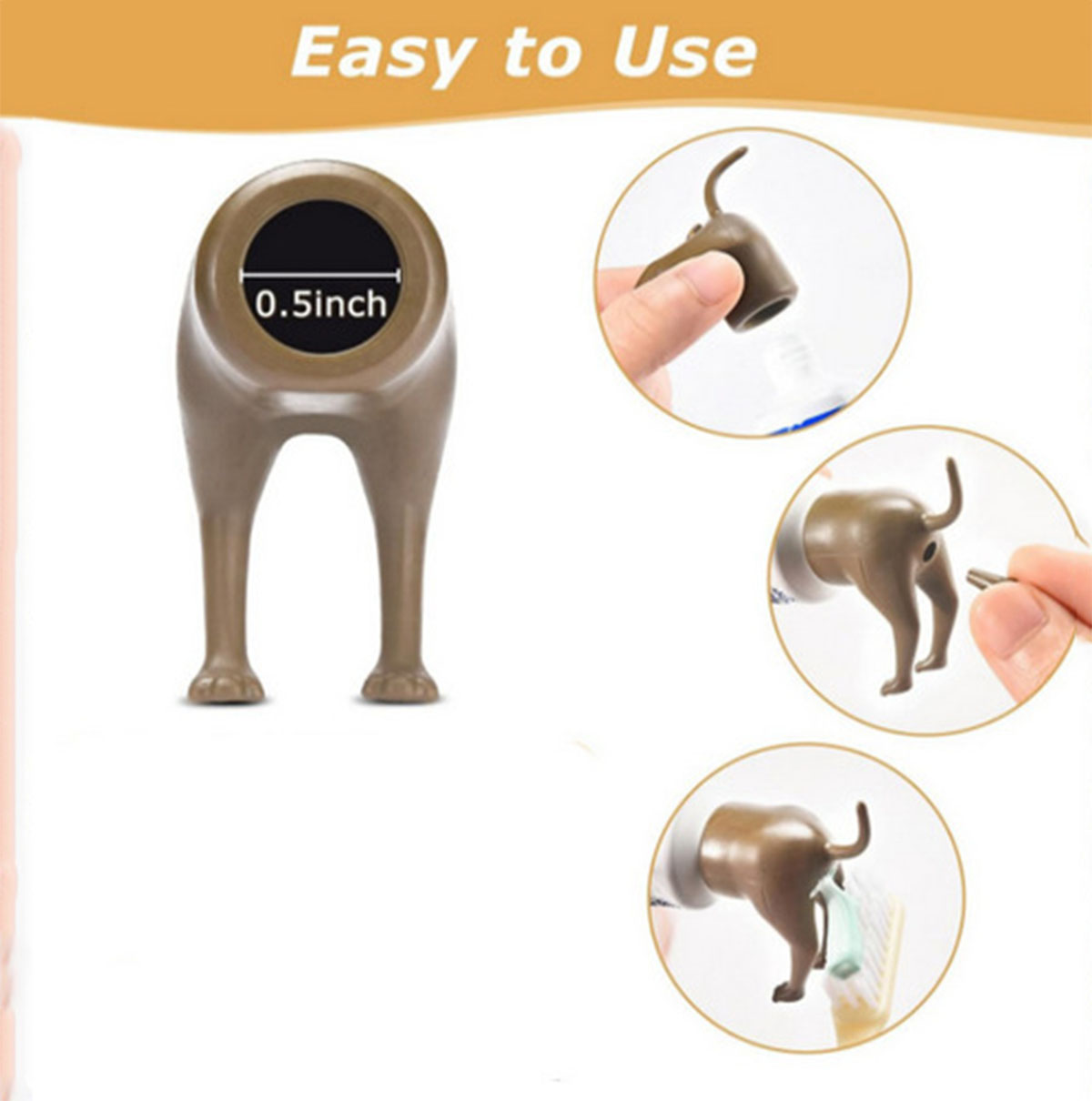 Funny Pooping Dog Butt Toothpa - Fertilizer Dispenser recension och pris