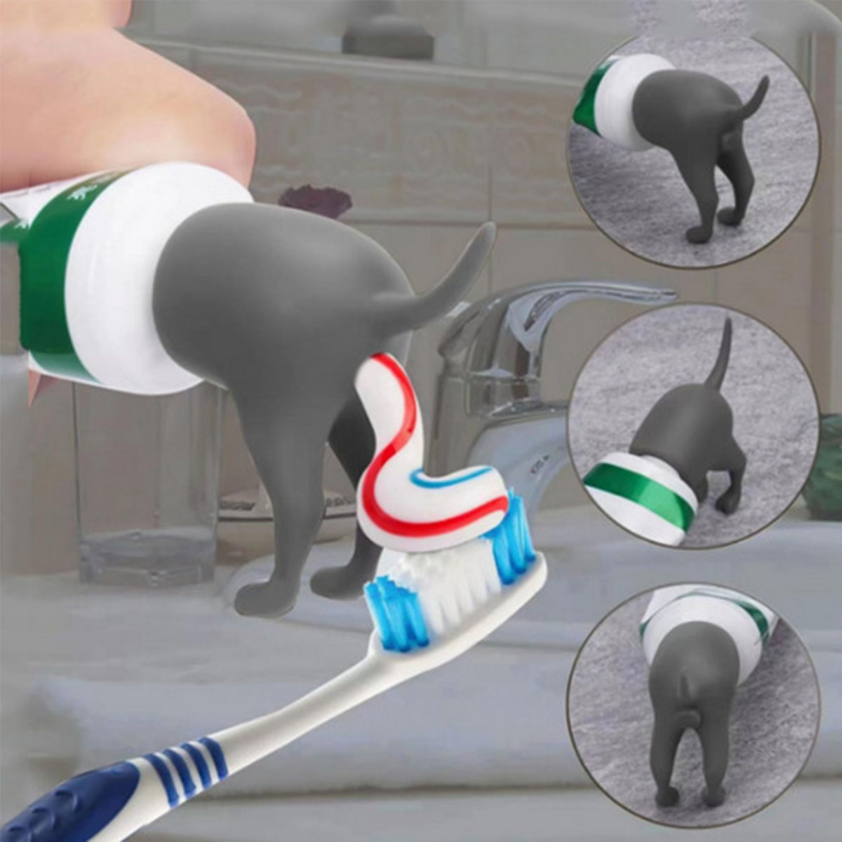 Funny Pooping Dog Butt Toothpa - Fertilizer Dispenser recension och pris