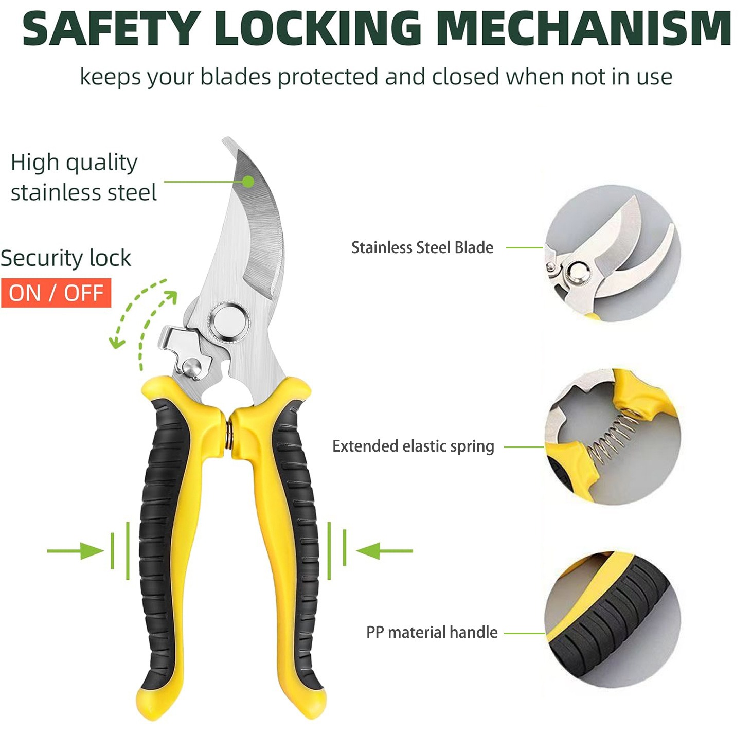 Stainless Steel Pruning Shears - Gardening Tools Pink recension och pris