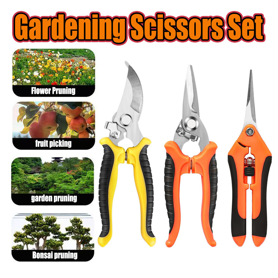 3PCS Gardening Scissors Set Er - Gardening Tools Pink recension och pris