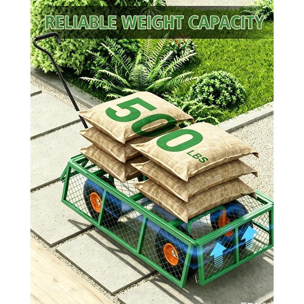 Heavy Duty Steel Garden Cart 5 - Gardening Tools Images recension och pris