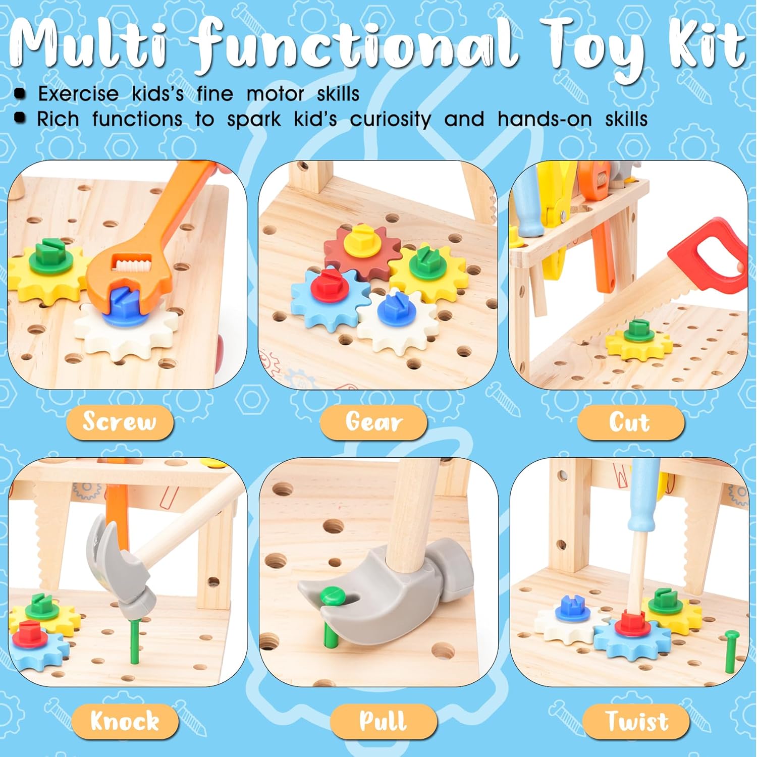 Wooden Tool Bench for Kids,Mon - Gardening Tools Kids recension och pris