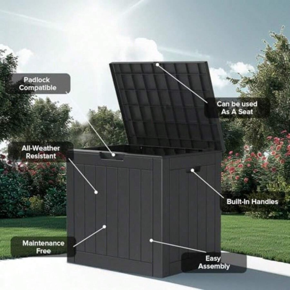 Outdoor Storage Box Resin Wate - Gardening Tools Organizer recension och pris