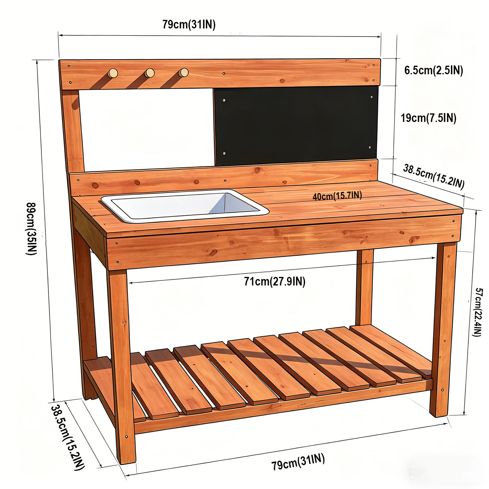 Wooden Potting Benches For Chi - Gardening Tools Kids recension och pris