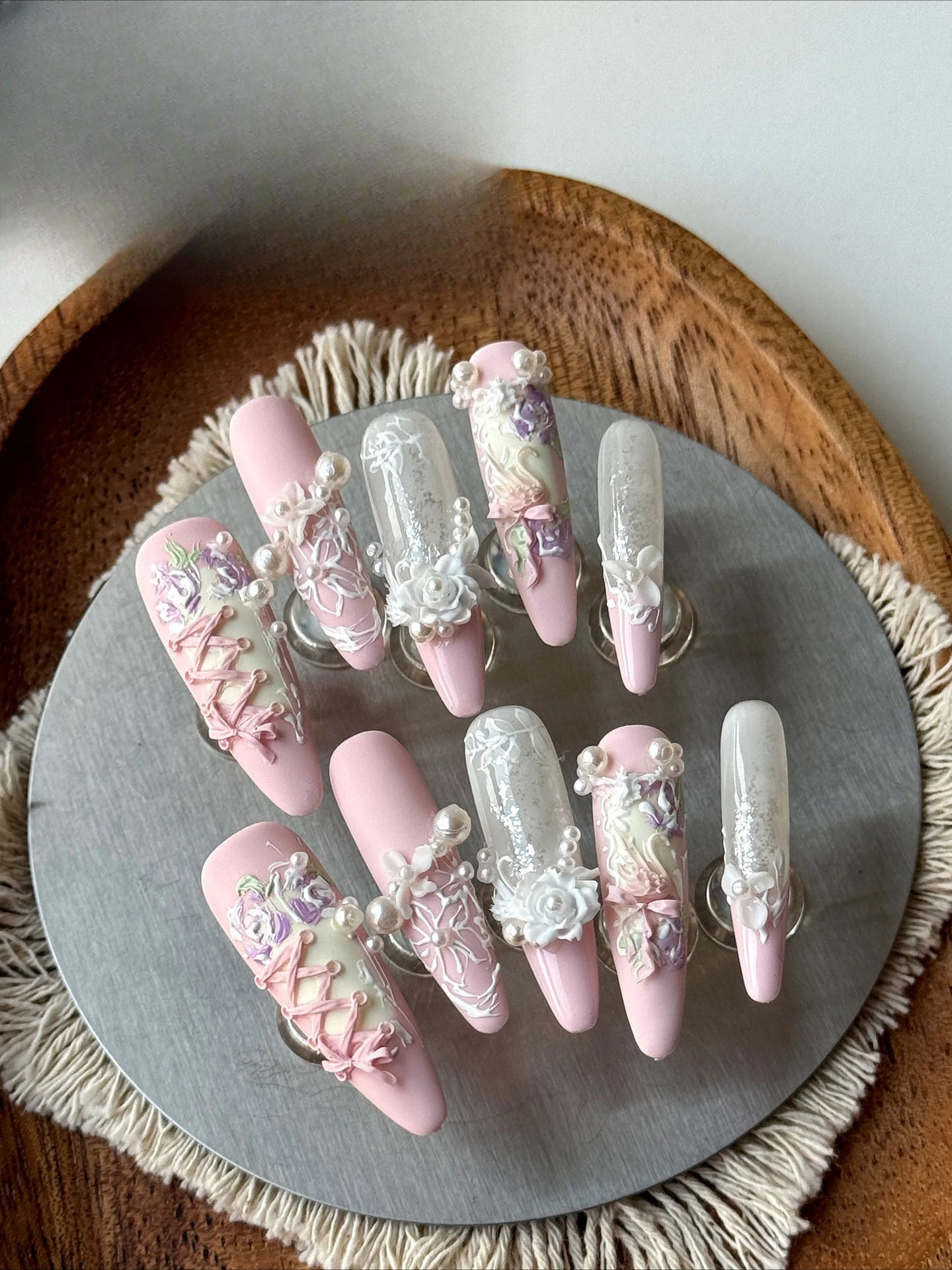 Nail Art Wearing Nail Three-di - Gardening Tools Pink recension och pris