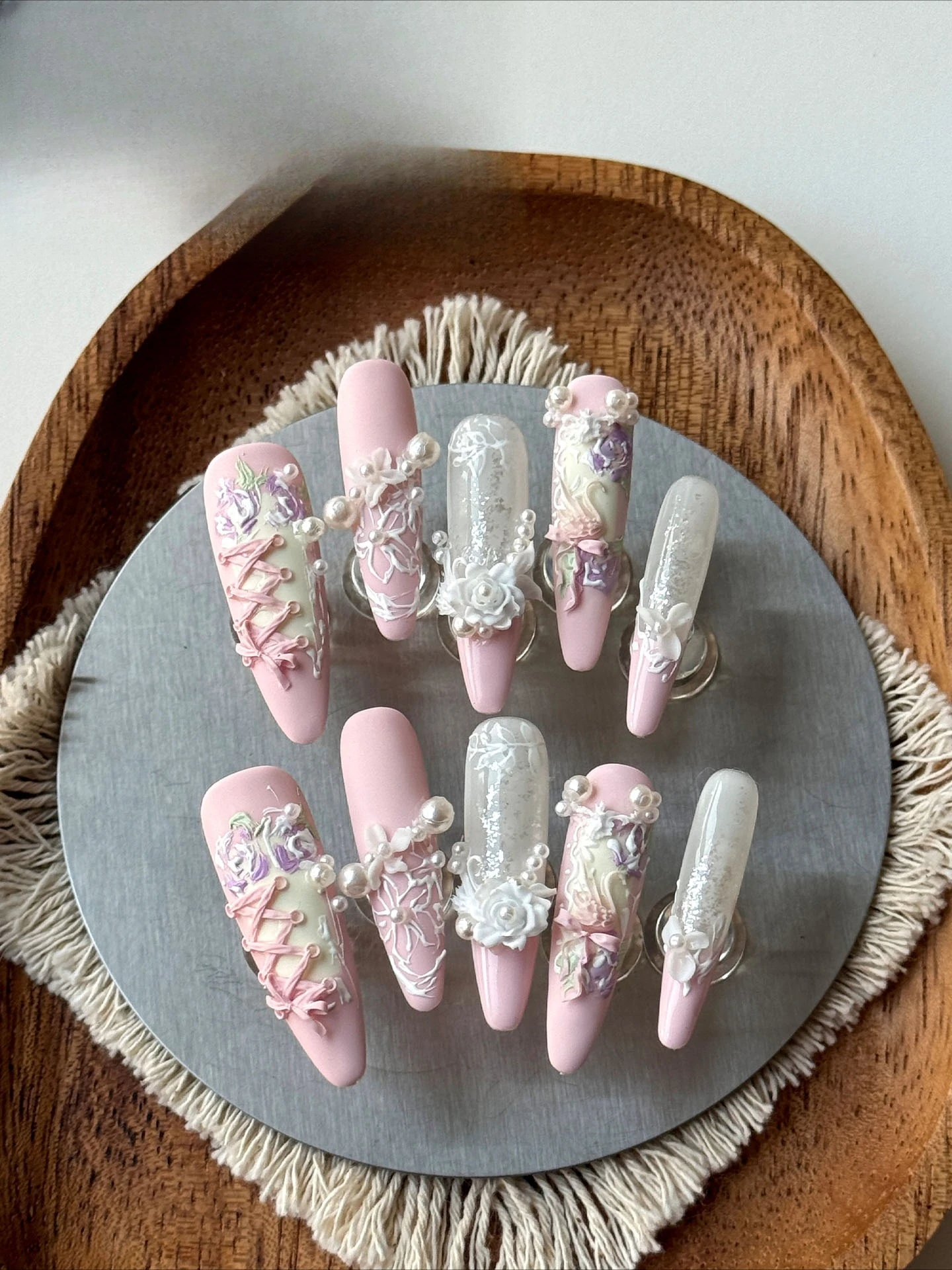 Nail Art Wearing Nail Three-di - Gardening Tools Pink recension och pris