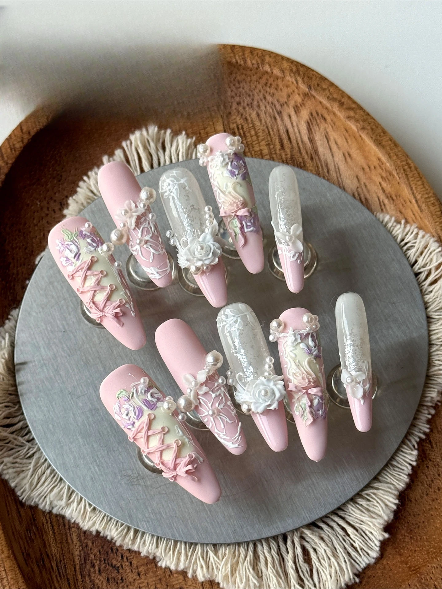 Nail Art Wearing Nail Three-di - Gardening Tools Pink recension och pris
