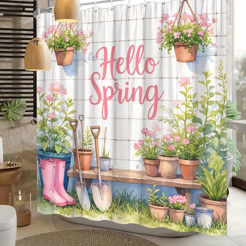 Watercolor Hello Spring Garden - Gardening Tools Pink recension och pris