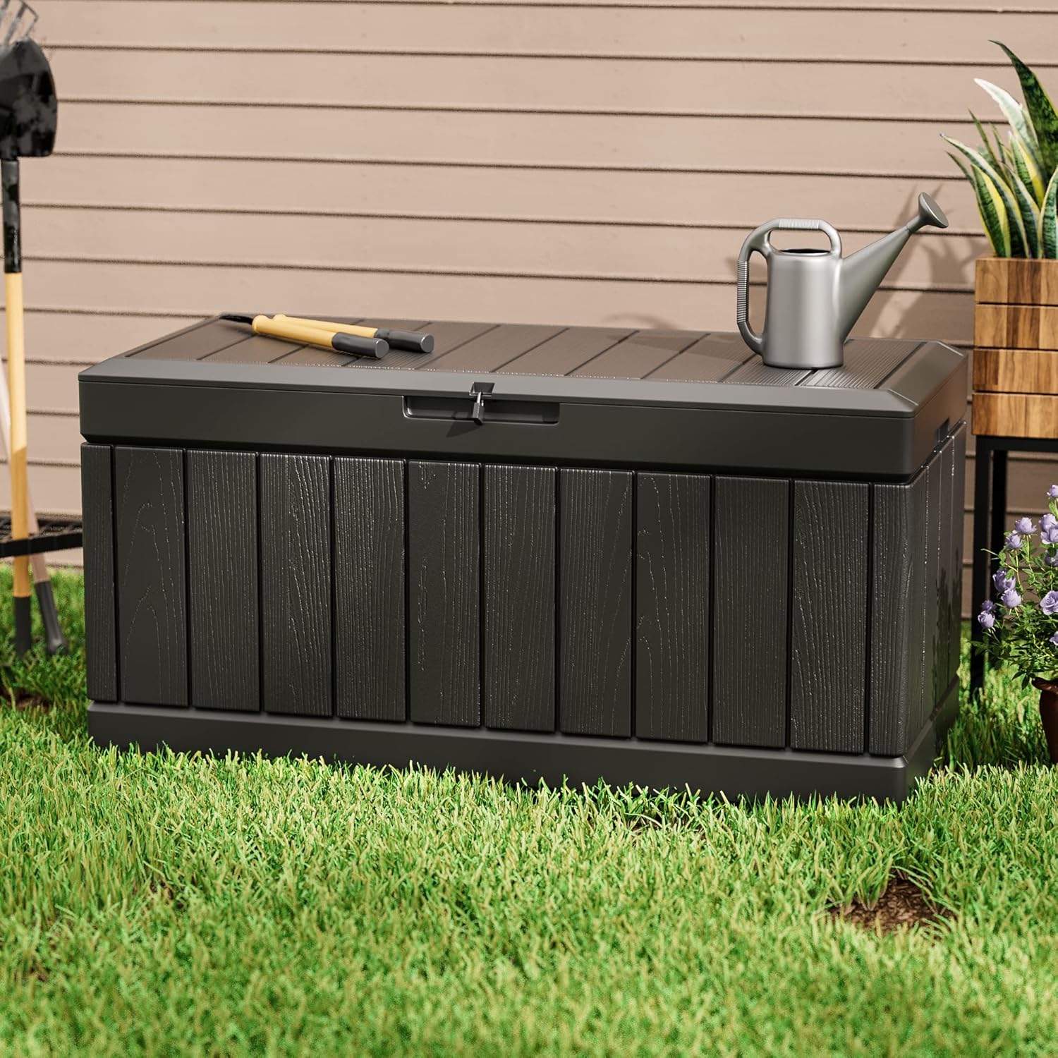 82 Gallon Resin Deck Box Outdo - Gardening Tools Images recension och pris