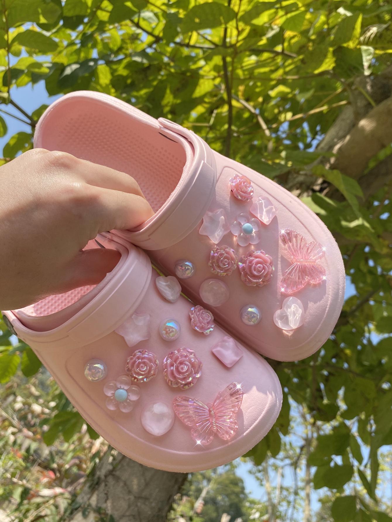 22 pcsbeach shoes Shoe Flower  - Gardening Tools Pink recension och pris