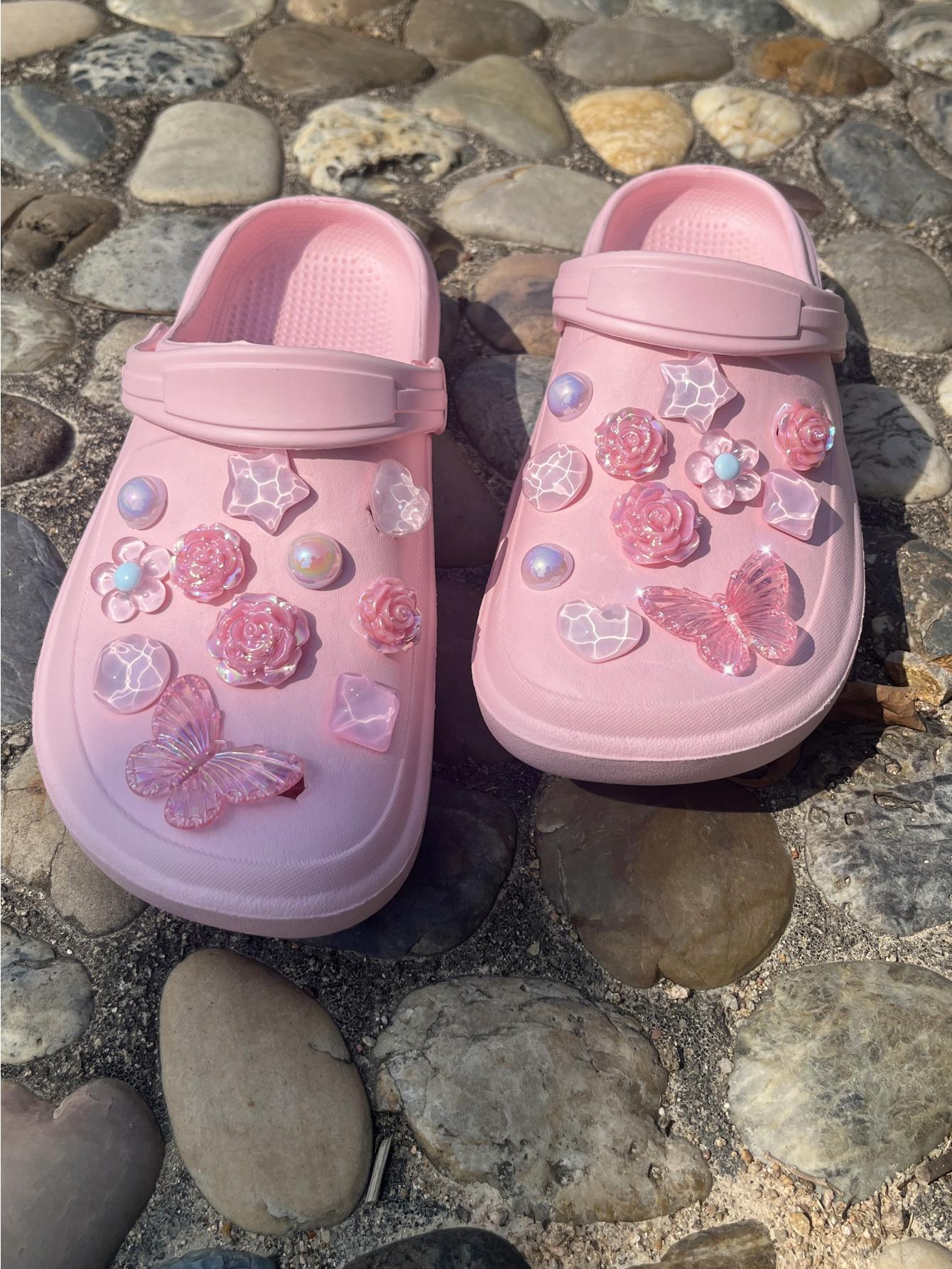 22 pcsbeach shoes Shoe Flower  - Gardening Tools Pink recension och pris